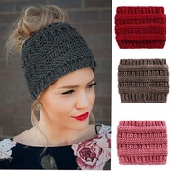 Cross-Border European American Men Women Autumn Winter ebay New Style Knitted Ponytail Hat Wool Pull