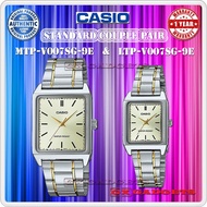 CASIO MTP-V007SG-9E + LTP-V007SG-9E STANDARD COUPLE PAIR WATCH S STEEL BAND V007