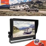 RV Backup Camera Monitor  2 Channel 10.1in 16:9 HD Rear View Easy Install with Sun Visor for Pickups