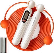 Removable Weighted Cordless Jump Rope with Counter, Training Ropeless Skipping Rope for Adult, Comes with 3M PVC Rope for fitness, Indoor or Outdoor Speed Boxing Crossfit for Men Women