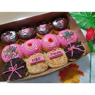 ready Donat ultah/Donat tulis (ucapan)/ Donat ulang tahun