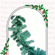Garland Pine Leaves, Christmas Garland, WIRE Leaves, Christmas Decoration, 1.8 Meters Thick and 2.7 