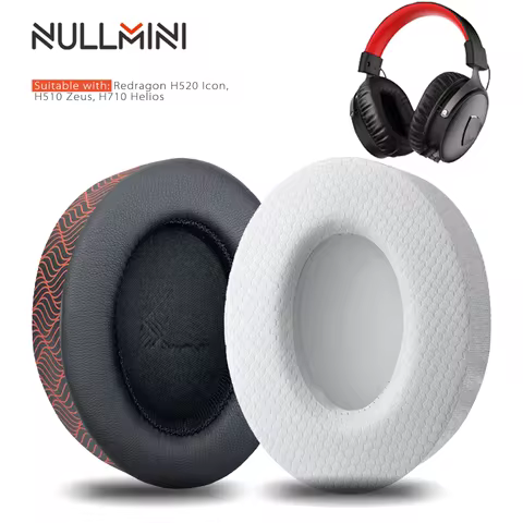 Nullmini Cooling Gel Earpads for Redragon H520 Icon, H510 Zeus, H710 Headphones Replacement Cushion 