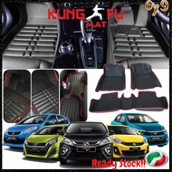 Market679 Perodua Axia Aruz Alza Bezza Myvi Viva Kung Fu Mat 5D PU Leather Floor Mat Car Mat Car Car