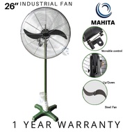 [100% HEAVY DUTY]MAHITA/DEMC KIPAS BESI KILANG 26” / INDUSTRIAL STAND FAN 26”