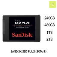 SANDISK SSD PLUS 240GB 480GB 1TB 2TB SATA III SANDISK 256GB 512GB เอสเอสดี sata3 sata 3 เก็บข้อมูล เ