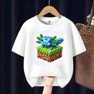 MINECRAFT AXOLOTL KIDS T-SHIRT FREE CUSTOM NAME