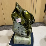 Stone, Stone plant, jade green stone pillar 40 high, weighs 12 kg for people of Fire and Wood elemen