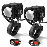 2pcs Lampu Tembak Sorot Led Laser Cahaya High Low Putih Kuning Super Terang Plus Devil Eye Merah/Lam