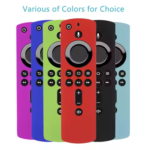 Protective Silicone Case Fit for Amazon Alexa Fire TV Stick Remote Control Cover Shockproof Anti-Sli