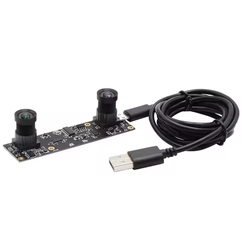 1920x1080 No distortion Dual Lens USB Webcam Module Mini 86*23mm Stereo USB Camera Board for Windows