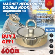 Magnet PABRIK / MAGNET ANGKAT BEBAN Neodymium Strong magnet Fishing Hook D-135mm Model Bulat Besar T