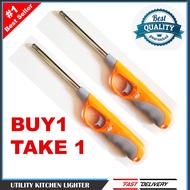 Set of 2 Refillable Utility Gas Lighter  Butane  Fluid (Orange) (Marktony Assorted Product)