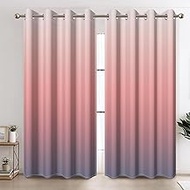 CSFOTO Pink Ombre Curtains 2 Panels Gradual Change Darkening Curtains for Living Rooms Grommet Windo