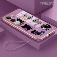 YIWESAN Casing Hp Untuk VIVO V29 5G V29 Pro 5G V27 5G V27 Pro 5G V27E V25 5G V25E V23 5G V23i 5G V23