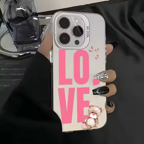 Cute Care Bear Phone Case For iPhone 16 15 14 13 12 11 Pro Max White Ultra-thin Soft Candy Abrazine 