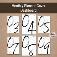 Monthly 2024 Planner Cover Set Dashboard | Printable Minimalist Planner Insert | Digital Download PD