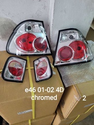 ไฟท้ายแต่ง BMW E46 ทั้งชุด 4 ชิ้น มีให้เลือกทั้งโคมชุบและโคมดำ งานไต้หวันแท้