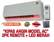 Kipas Angin Model Ac 2pk Pakai Remote+ Lampu LED