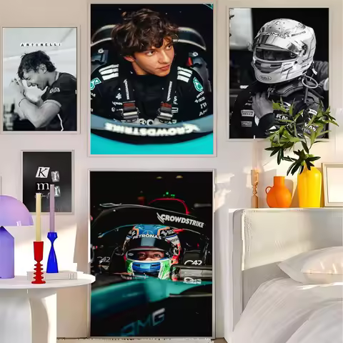 Kimi Racing Formula-F1 A-Antonelli Poster HD Posters Home Room Bar Cafe Decor Art Wall Painting Pict