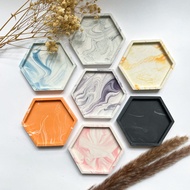 Hexagon Coaster / Solid Coaster / Hand Made Jesmonite Coaster / Personalised Custom Coaster