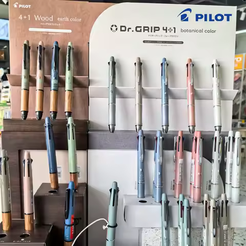 Pilot 4+1 Multi Pen 0.5mm Mechanical Pencil Japan Bullet Tip Low Viscosity Ink Anti-fatigue Grip Wri