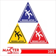 395 - Fall Risk Stickers, Vinyl Stickers, Premium, Waterproof, and Customizable