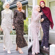 yeleedon Floral Cotton Abaya Dress Women Long Dress Jubah Fashion Women Muslimah Wear