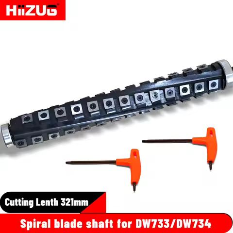 Dewalt DW733 DW734 Planer Helical Spiral Cutter Head 322mm Cutting Length with 54Pcs Carbide Inserts