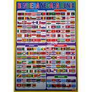Educational Poster.!! Flag OF THE COUNTRY IN THE WORLD