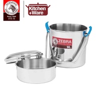 Zebra Stainless Steel Loop Handle Pot Auto Lock 14cm with Deep Inner Tray / Outdoor Camping Pot / Ti