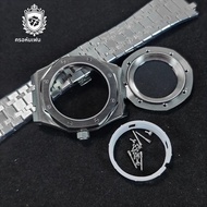 สําหรับ AP อะไหล่นาฬิกา 41 มม.NH34 NH35 NH36 การเคลื่อนไหวโปร่งใสกลับ Sapphire คริสตัล AP นาฬิกาแก้ไ