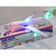 Auto Moving Electronic Airbus Aeroplane WITH LIGHT & MUSIC A380 Mainan Kapal Terbang A380