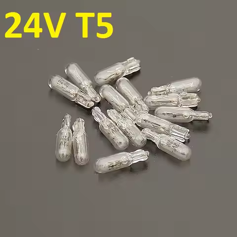 24V T5 Bulb 1.2W 12V Car Instrument Lights Dashboard Bulb Auto interior warnning light White 4300K