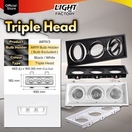 LED AR111 Downlight Casing Black/White AR111 Fitting Single Head / Double Head / Triple Head