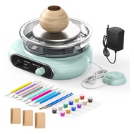 HAPPY TIME-Mini Pottery Wheel Kit - Turntable Electric Clay Wheel with Foot Pedal Adjustable Speed C