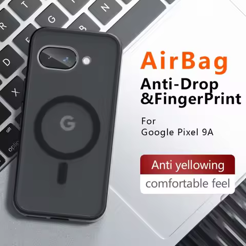 Magsafe Case for Google Pixel 9A Business Matted Magnetic Phone Cover Airbag Anti-fall Protective Ca