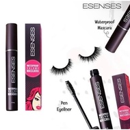 MATA ESSENSES Mascara - Esenses Waterproof Volume Mascara 8ml BPOM Eyelash Curler Mascara