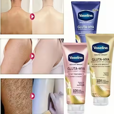 Vaseline Night Whitening Body Lotion Body Cream Rose Nicotinamide Moisturizing Whitening Radiance Re