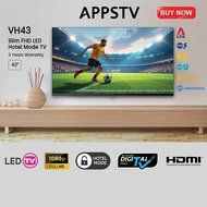APPSTV VH43 LED FHD 43 Inch Non-Smart TV | Hotel Mode