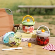 Cup with Cup Fruit Cup Breakfast Oatmeal Yogurt Salad Portable Take-Out Light Food Overnight Lid Spo