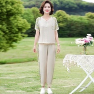 2025 Summer Fashion Leisure Sports Short Sleeve Comfortable Set for Women