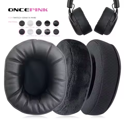 Oncepink Replacement Ear Pads for Fantech SONATA MH90 Headphone Thicken Cushion Earcups Headband Ear