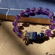 【布達拉宮的祝福。紫水晶手鍊】青金石、藍晶石、金剛杵|西藏