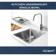 *SG READY STOCK* S3034-121307 AQUAPERL- Stainless Steel Kitchen Undermount Single Bowl Kitchen Basin
