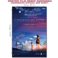 Poster Film 5 CENTIMETERS PER SECOND - IndonesianOriginal one sheet, size 68 x 100 cm