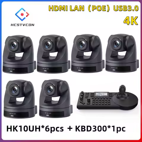4K PTZ Camera with 1pc Joystick Controller Kit 20X Optical Zoom USB3.0 LAN HDMI for Church Business 