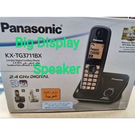 PANASONIC  KX TG 3711 BIG DISPLAY  SPEAKER  DIGITAL  CORDLESS  PHONE