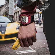 Dfdf Richard Barrel Shape Brand New Double-Sided Skeleton Automatic Mechanical Watch Miller Watch Me