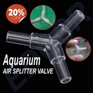 (SO) Aquarium Air Pump Airflow Air FlowY Splitter Coupler Coupling Tubing 3 Way Pipe Valve Connector